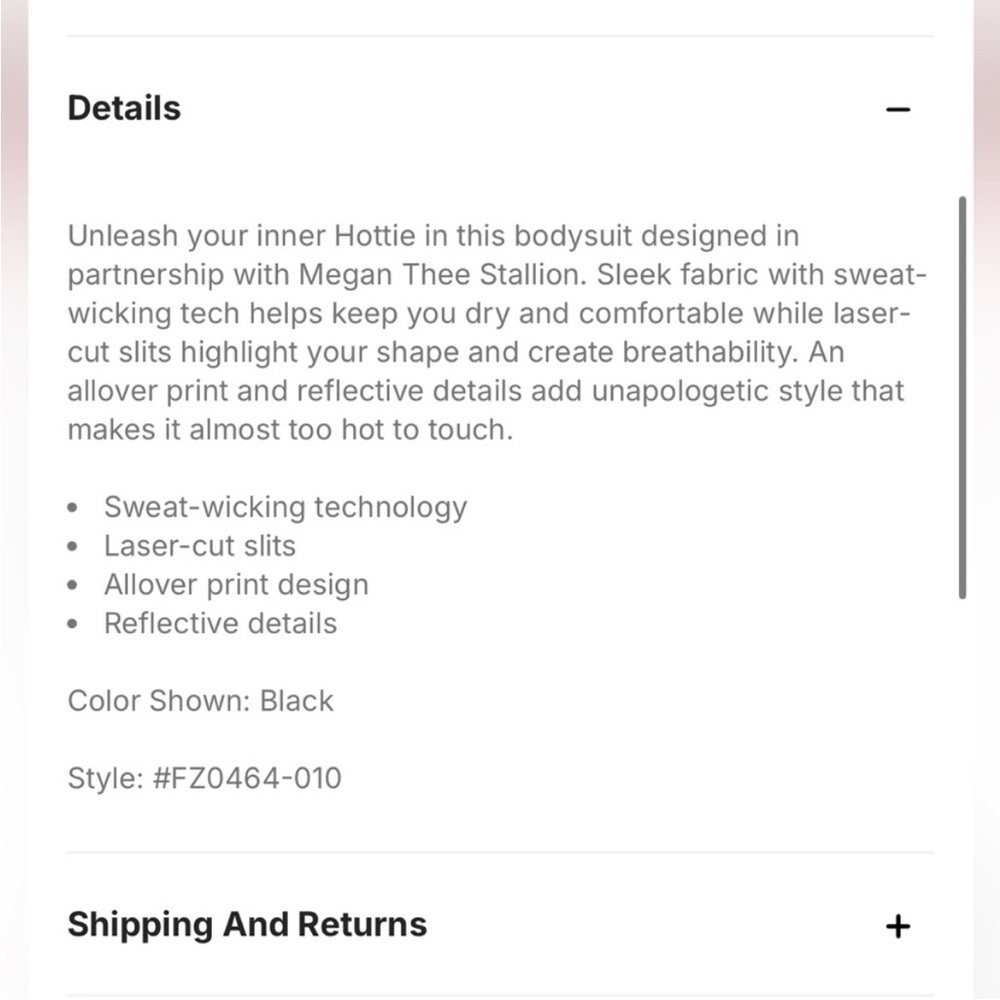🔥 Nike x Megan Thee Stallion Bodysuit Jumpsuit | XS SOLD OUT Online & in Stores - Picture 14 of 16